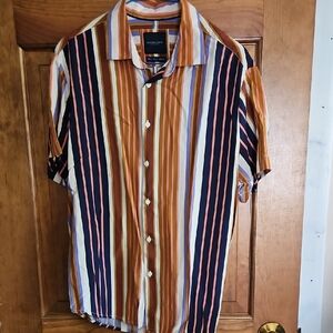 Denim & Flower Multicolor Striped Button Down Shirt